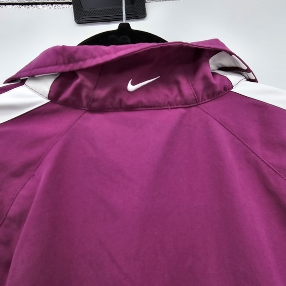 Nike purple striped embroidered windbreaker jacket women's size large - Picture 7 of 7